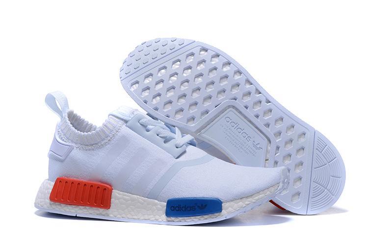 Adidas nmd mens 2024 white and blue